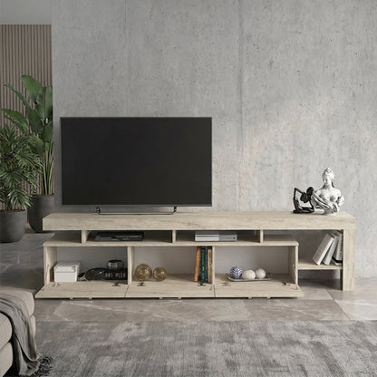 Έπιπλο Τηλεόρασης Acnes Χρώμα Travertine 220x40x52