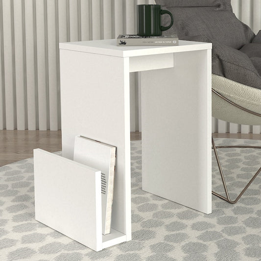 Τραπεζάκι Βοηθητικό Regnar Χρώμα Λευκό 43,1x33,5x52