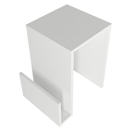 Τραπεζάκι Βοηθητικό Regnar Χρώμα Λευκό 43,1x33,5x52