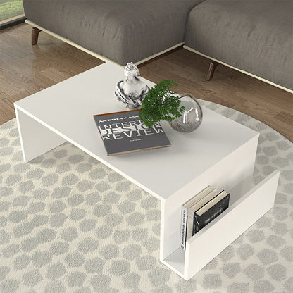 Τραπεζάκι Σαλονιού Regnar Χρώμα Λευκό 100,6x55x31,8