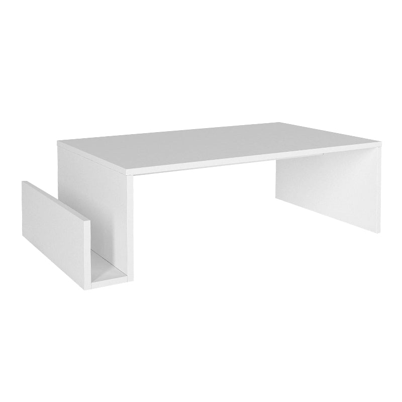 Τραπεζάκι Σαλονιού Regnar Χρώμα Λευκό 100,6x55x31,8