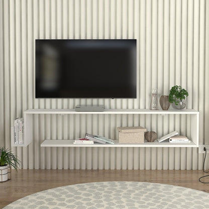 Έπιπλο Τηλεόρασης Επιτοίχιο Regnar Χρώμα Λευκό 168,6x25x31,8