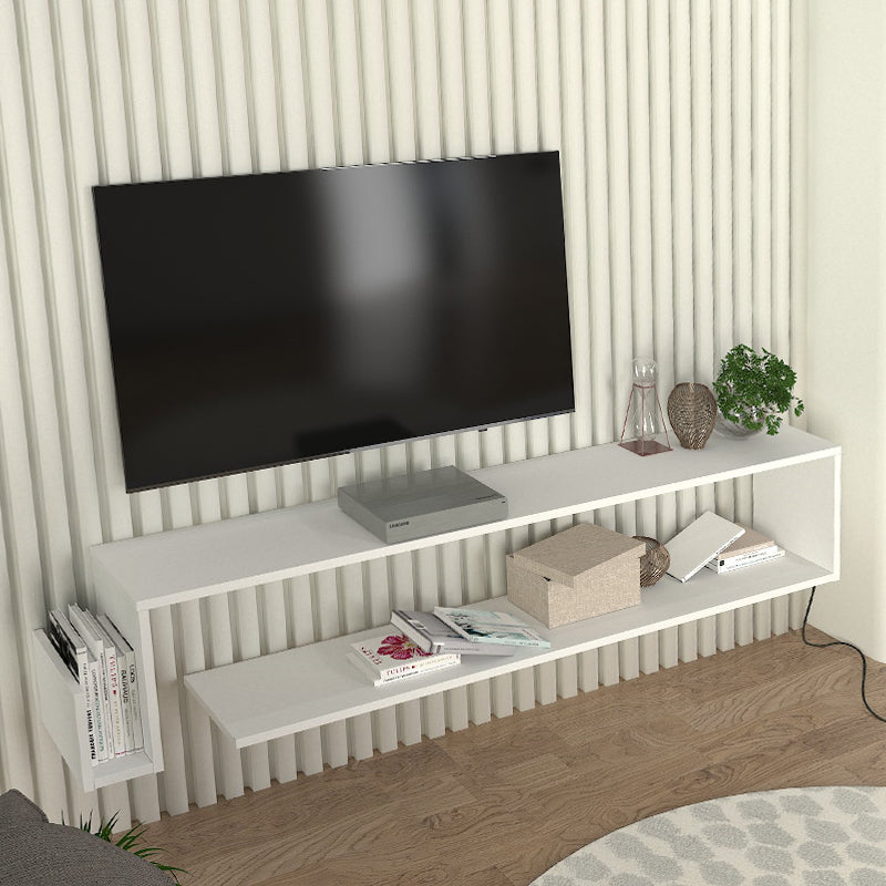 Έπιπλο Τηλεόρασης Επιτοίχιο Regnar Χρώμα Λευκό 168,6x25x31,8