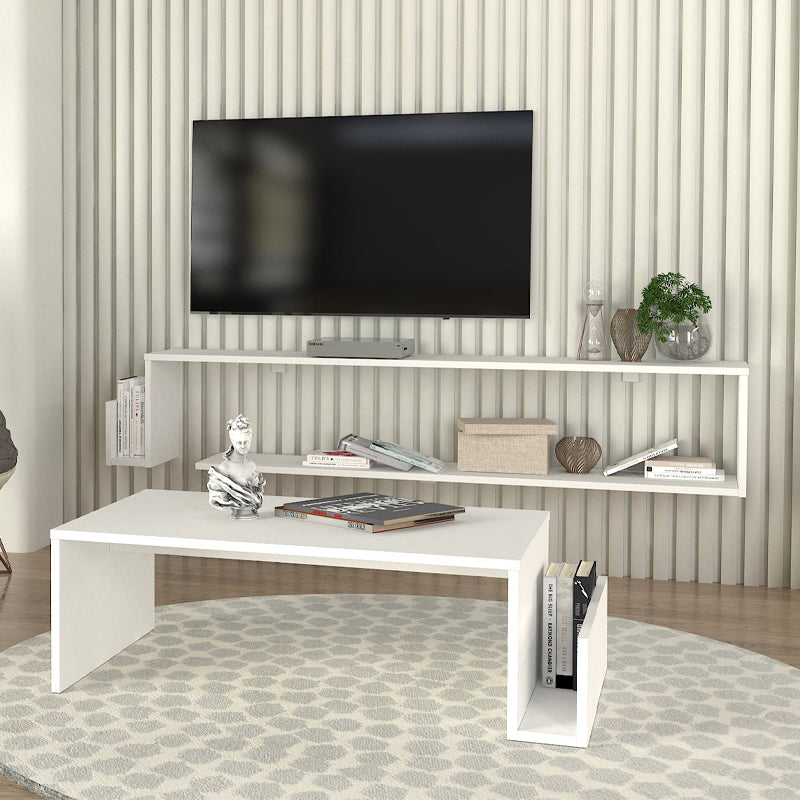 Έπιπλο Τηλεόρασης Επιτοίχιο Regnar Χρώμα Λευκό 168,6x25x31,8