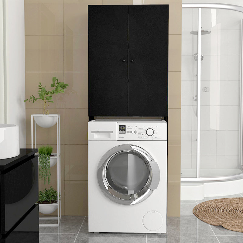 Έπιπλο Πλυντηρίου Romme Χρώμα Μαύρο 65x27,1x180