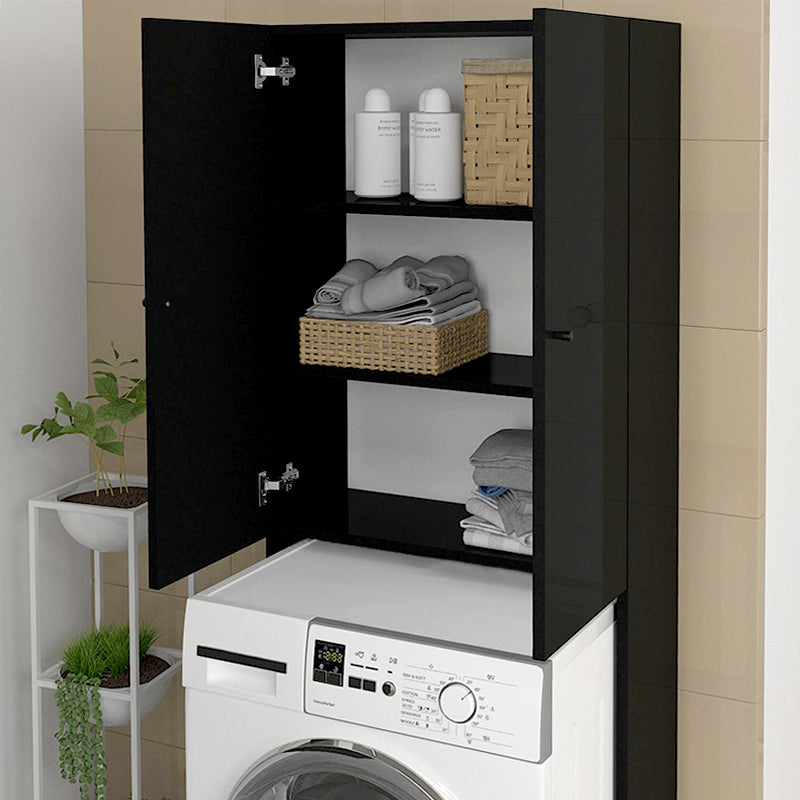 Έπιπλο Πλυντηρίου Romme Χρώμα Μαύρο 65x27,1x180