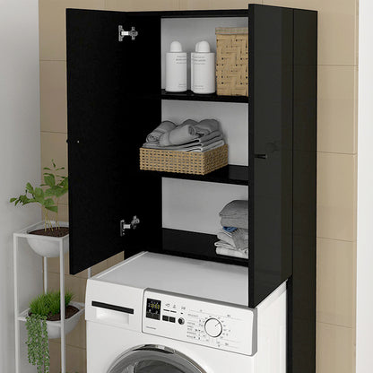 Έπιπλο Πλυντηρίου Romme Χρώμα Μαύρο 65x27,1x180