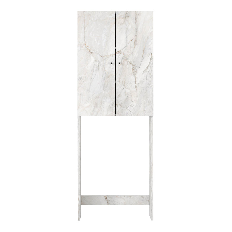 Έπιπλο Πλυντηρίου Romme Χρώμα Λευκό Εφέ Μαρμάρου 65x27,1x180