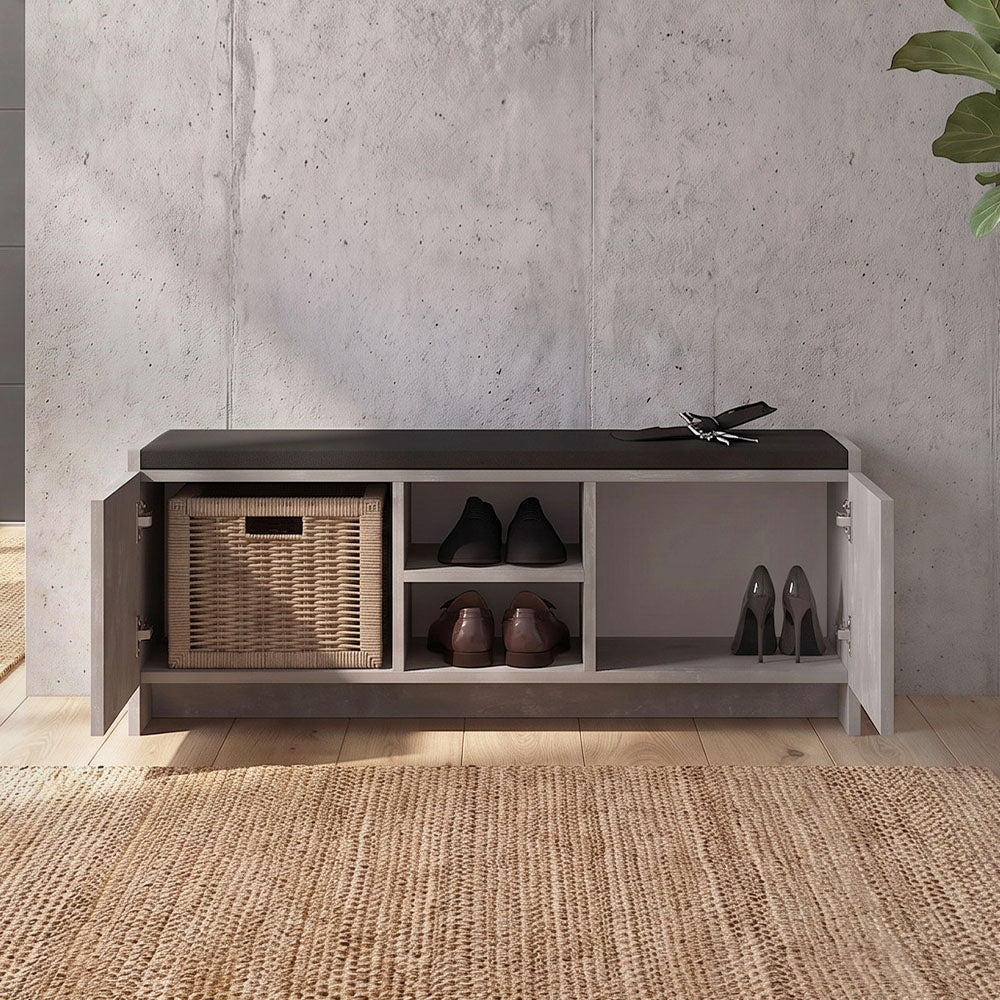 Παπουτσοθήκη Verly Χρώμα Γκρι Σκυροδέματος 110x33,2x43