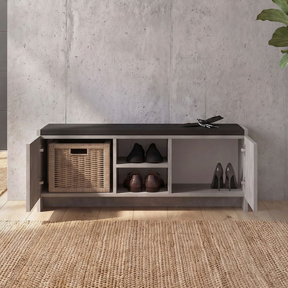 Παπουτσοθήκη Verly Χρώμα Γκρι Σκυροδέματος 110x33,2x43