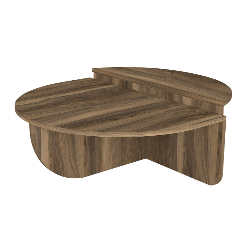 Τραπεζάκι Σαλονιού Nilvia Χρώμα Καρυδί Ø85x35