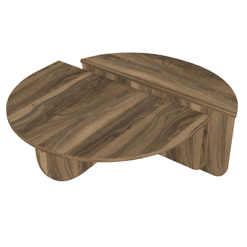 Τραπεζάκι Σαλονιού Nilvia Χρώμα Καρυδί Ø85x35