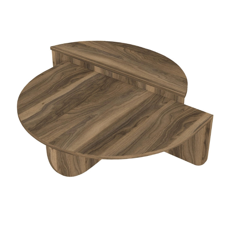 Τραπεζάκι Σαλονιού Nilvia Χρώμα Καρυδί Ø85x35