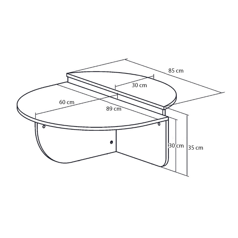 Τραπεζάκι Σαλονιού Nilvia Χρώμα Καρυδί Ø85x35