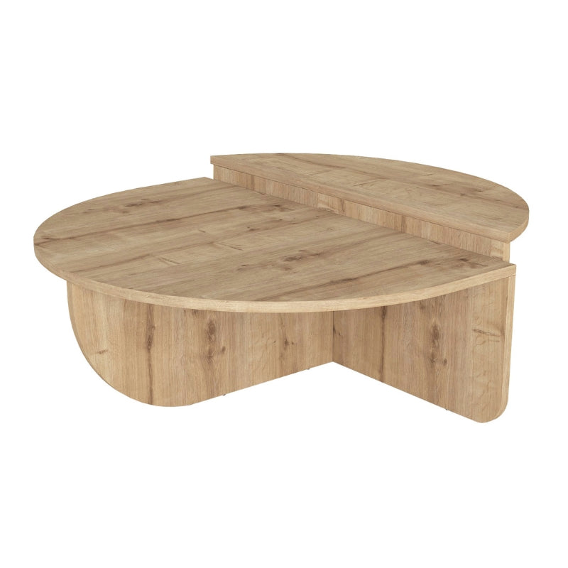 Τραπεζάκι Σαλονιού Nilvia Χρώμα Sapphire Oak Ø85x35