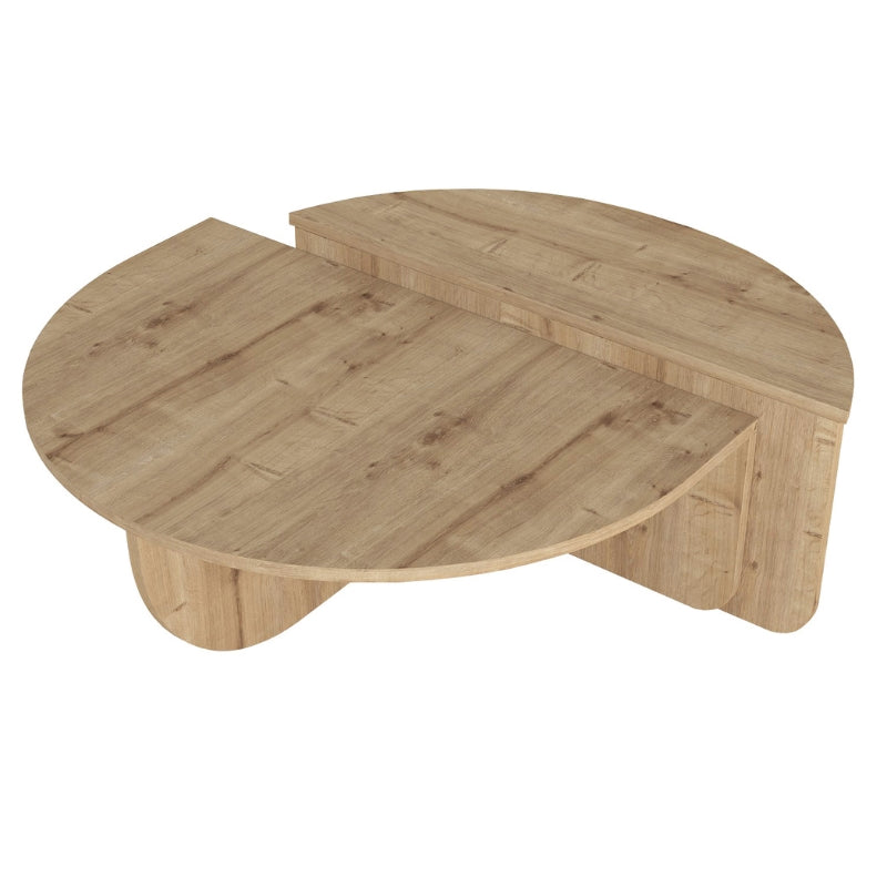 Τραπεζάκι Σαλονιού Nilvia Χρώμα Sapphire Oak Ø85x35