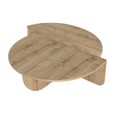 Τραπεζάκι Σαλονιού Nilvia Χρώμα Sapphire Oak Ø85x35