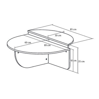 Τραπεζάκι Σαλονιού Nilvia Χρώμα Sapphire Oak Ø85x35