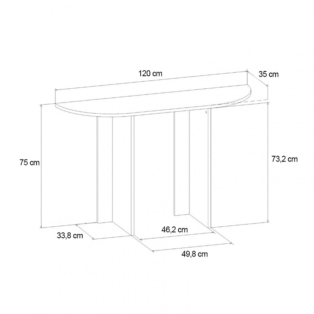 Κονσόλα Cortado Χρώμα Travertine 120x35x75