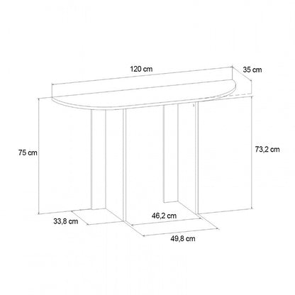 Κονσόλα Cortado Χρώμα Travertine 120x35x75