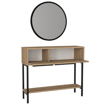 Κονσόλα με Καθρέπτη Suzy Χρώμα Sapphire Oak 90x29,6x76