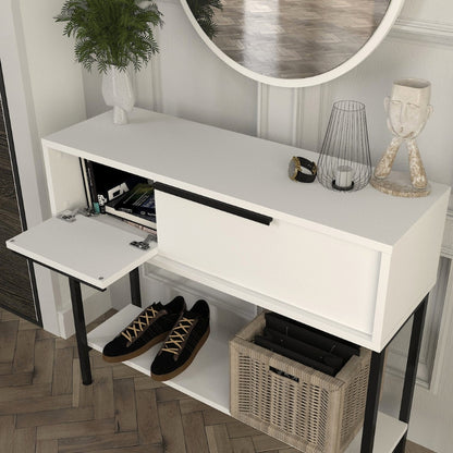 Κονσόλα με Καθρέπτη Suzy Χρώμα Λευκό 90x29,6x76