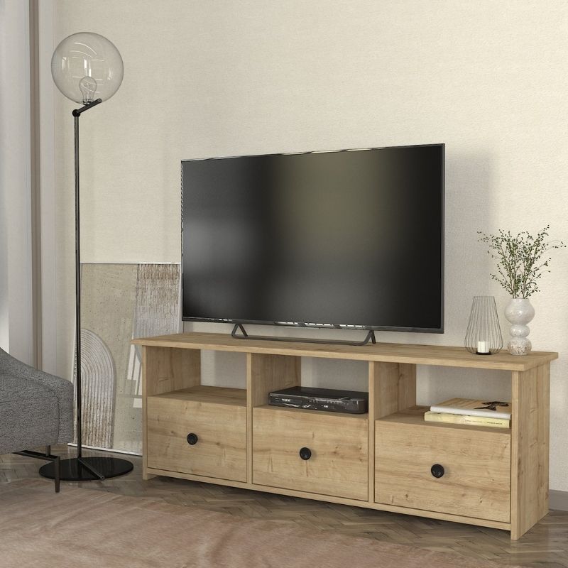 Έπιπλο Τηλεόρασης Mahen Χρώμα Sapphire Oak 140x35x49,8