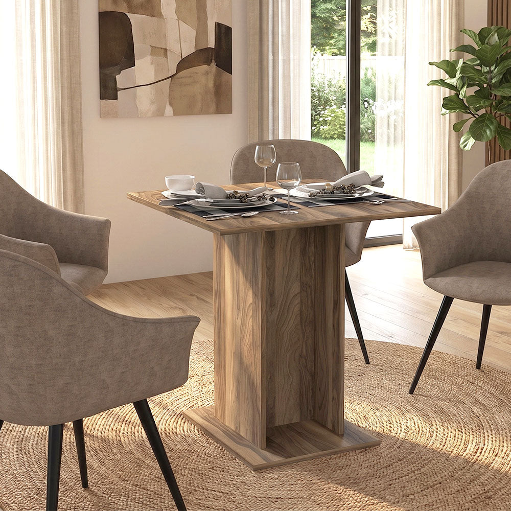 Τραπέζι Allos Χρώμα Καρυδί 75x75x77