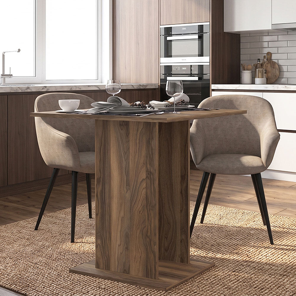Τραπέζι Allos Χρώμα Καρυδί 75x75x77