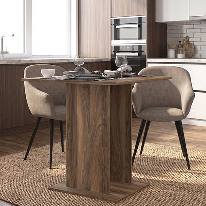 Τραπέζι Allos Χρώμα Καρυδί 75x75x77