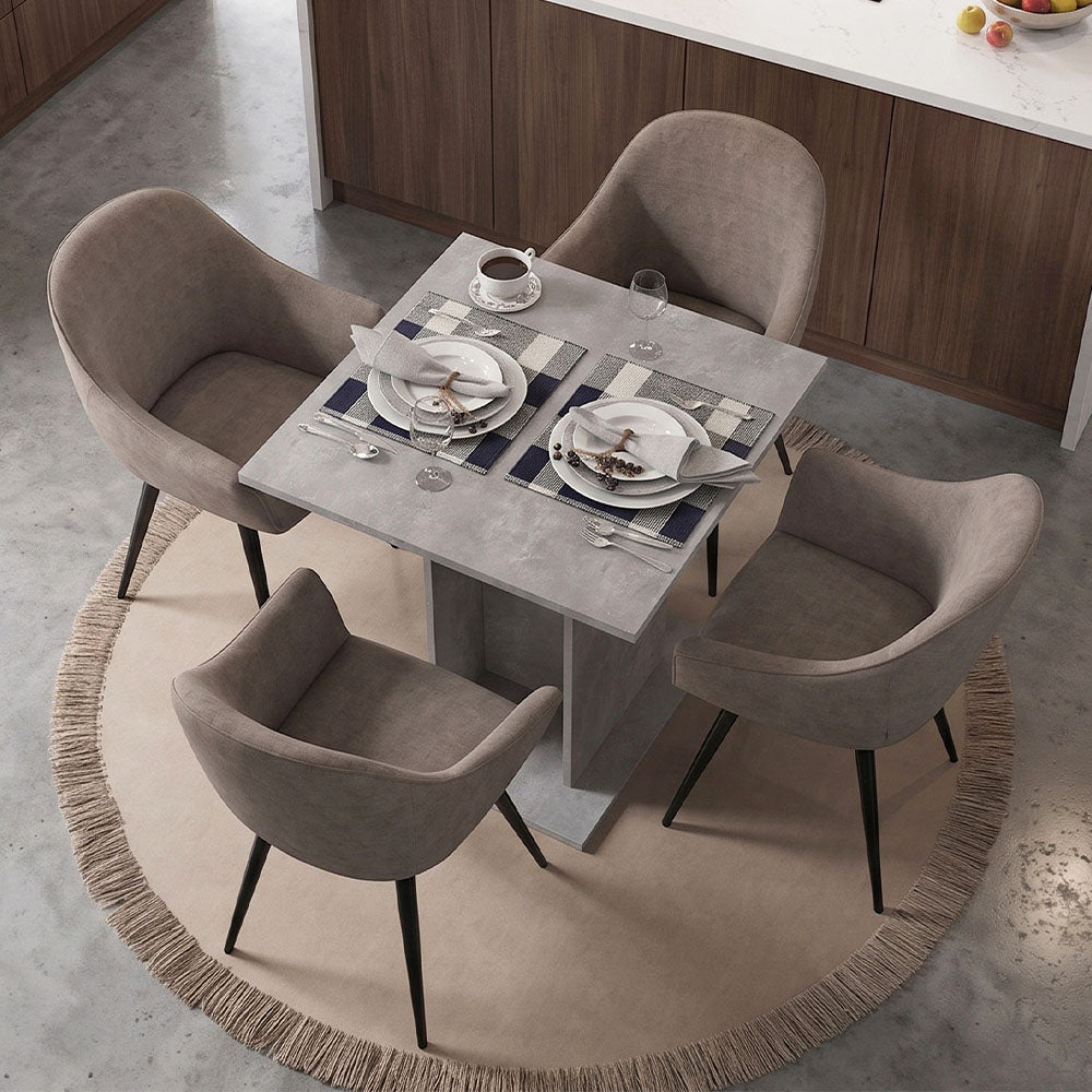 Τραπέζι Allos Χρώμα Γκρι Σκυροδέματος 75x75x77