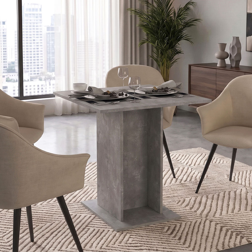 Τραπέζι Allos Χρώμα Γκρι Σκυροδέματος 75x75x77