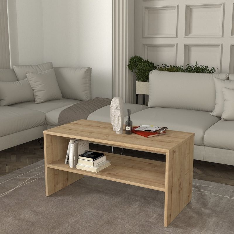 Τραπεζάκι Σαλονιού Eleva Χρώμα Sapphire Oak 90x44,6x46,4