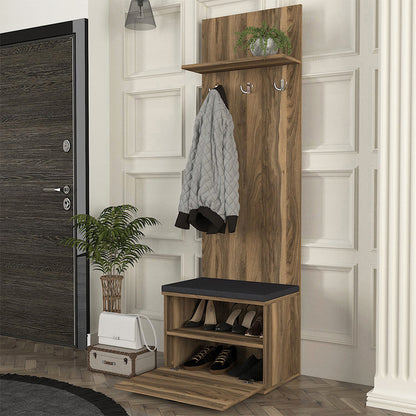 Έπιπλο Εισόδου Track Χρώμα Καρυδί 60x38,2x190