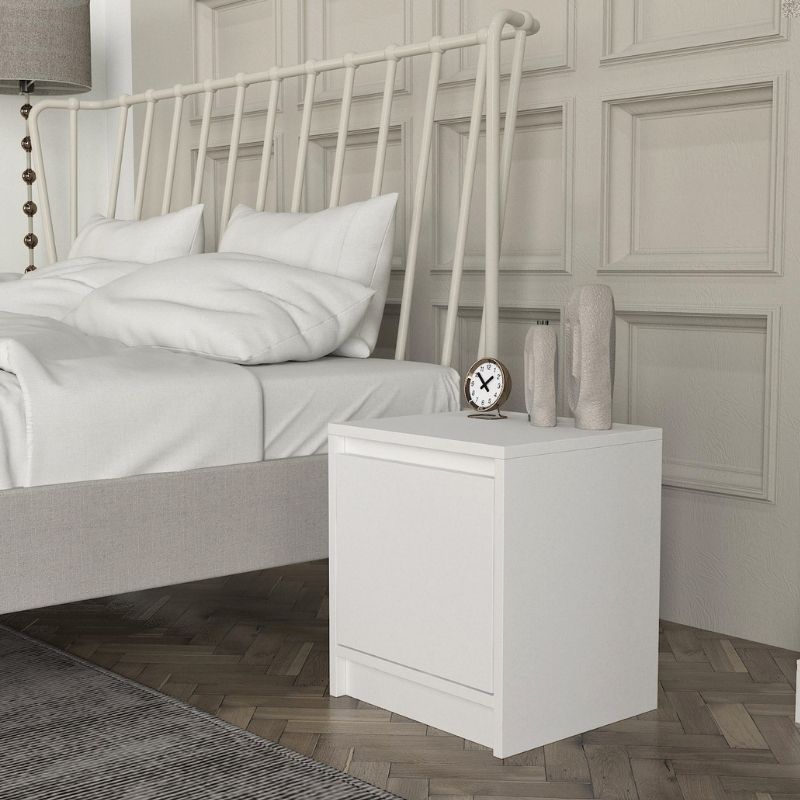 Κομοδίνο Conve Χρώμα Λευκό 40x35x45