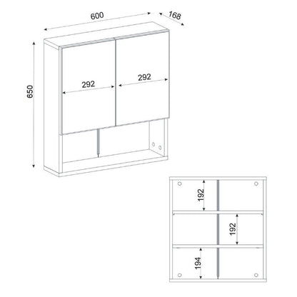 Καθρέπτης Μπάνιου Trama Χρώμα Λευκό 60x16,8x65