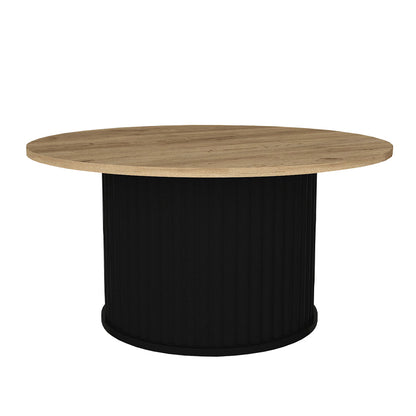 Τραπεζάκι Σαλονιού Bohema Χρώμα Μαύρο - Sepet Oak Ø85x43,2