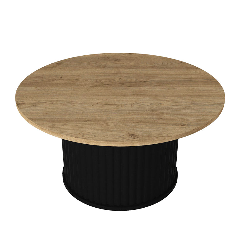 Τραπεζάκι Σαλονιού Bohema Χρώμα Μαύρο - Sepet Oak Ø85x43,2