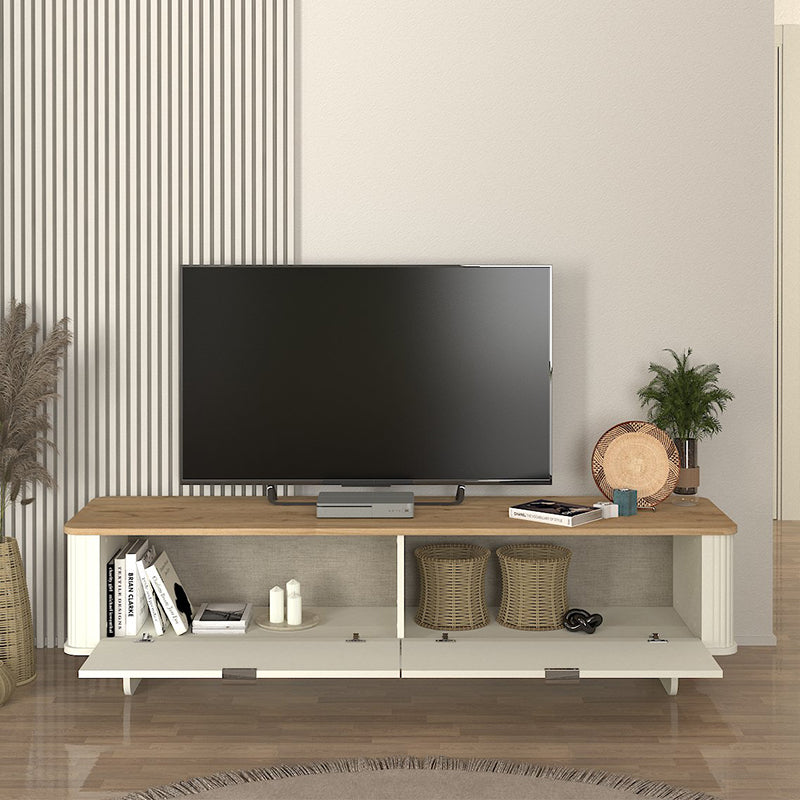 Έπιπλο Τηλεόρασης Bohema Χρώμα Ivory - Sepet Oak 180x47x45,6