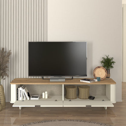 Έπιπλο Τηλεόρασης Bohema Χρώμα Ivory - Sepet Oak 180x47x45,6
