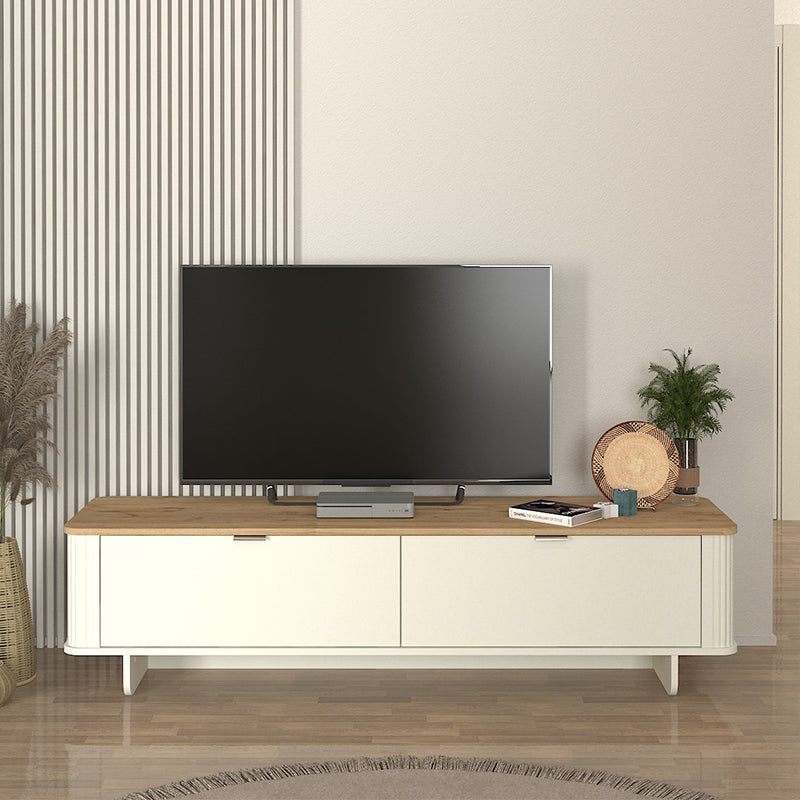 Έπιπλο Τηλεόρασης Bohema Χρώμα Ivory - Sepet Oak 180x47x45,6
