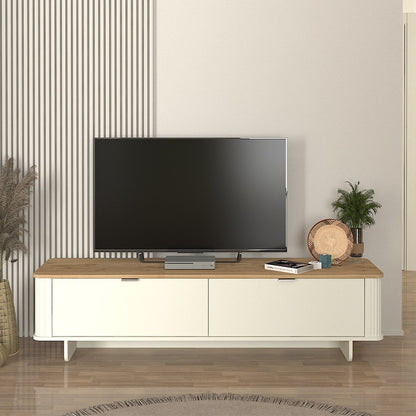 Έπιπλο Τηλεόρασης Bohema Χρώμα Ivory - Sepet Oak 180x47x45,6