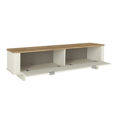 Έπιπλο Τηλεόρασης Bohema Χρώμα Ivory - Sepet Oak 180x47x45,6