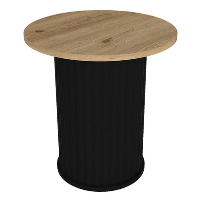 Τραπεζάκι Βοηθητικό Bohema Χρώμα Μαύρο - Sepet Oak Ø50x53,2