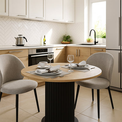 Τραπέζι Bohema Χρώμα Μαύρο - Sepet Oak Ø90x77,7