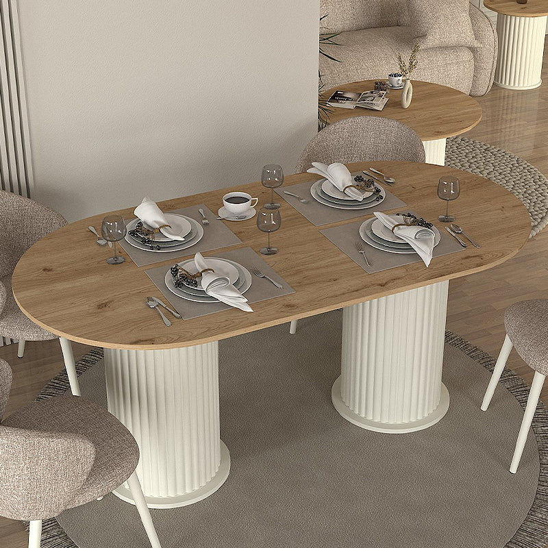 Τραπέζι Bohema Χρώμα Ivory - Sepet Oak 180x90x77,7
