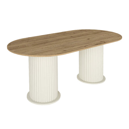 Τραπέζι Bohema Χρώμα Ivory - Sepet Oak 180x90x77,7
