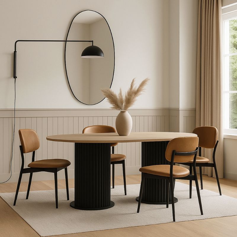 Τραπέζι Bohema Χρώμα Μαύρο - Sepet Oak 180x90x77,7