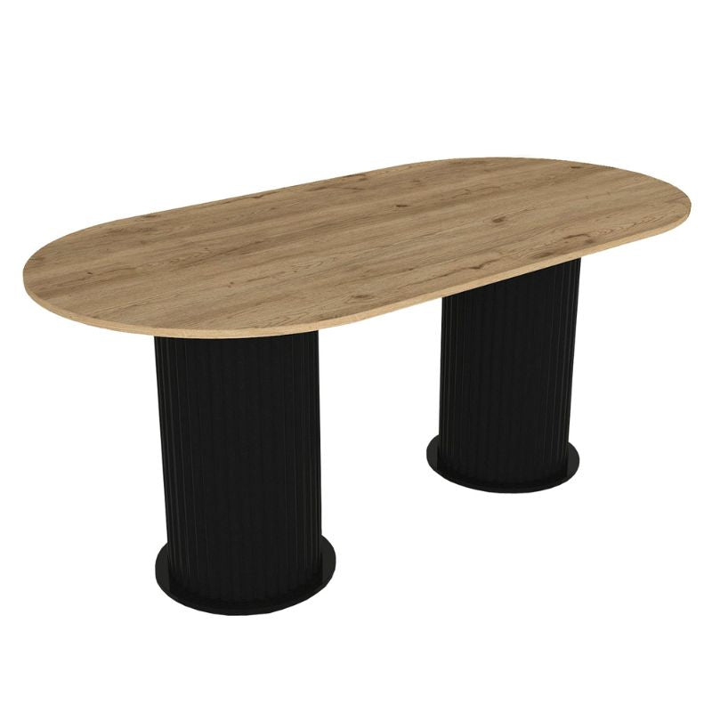 Τραπέζι Bohema Χρώμα Μαύρο - Sepet Oak 180x90x77,7