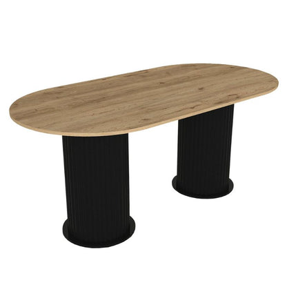 Τραπέζι Bohema Χρώμα Μαύρο - Sepet Oak 180x90x77,7